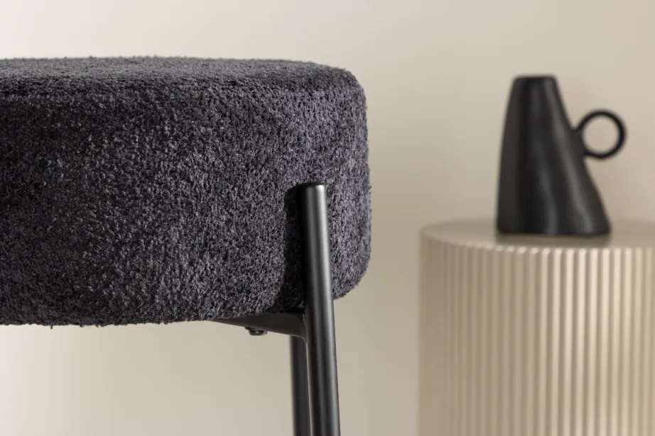 Mustast buklee-kangast baaritool Tucson, terasraamiga, 61122-100 – 8