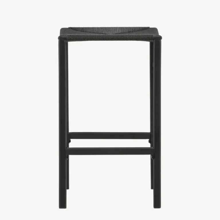 Mustast köiematerjalist istmega baaritool Polly, terasraam (66 cm) - 61125-100
