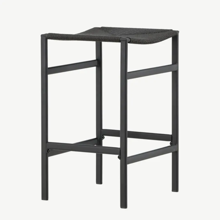 Mustast köiematerjalist istmega baaritool Polly, terasraam (66 cm) - 61125-100