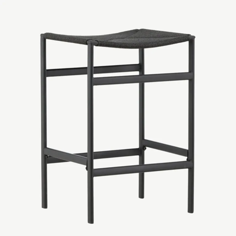 Mustast köiematerjalist istmega baaritool Polly, terasraam (66 cm) - 61125-100