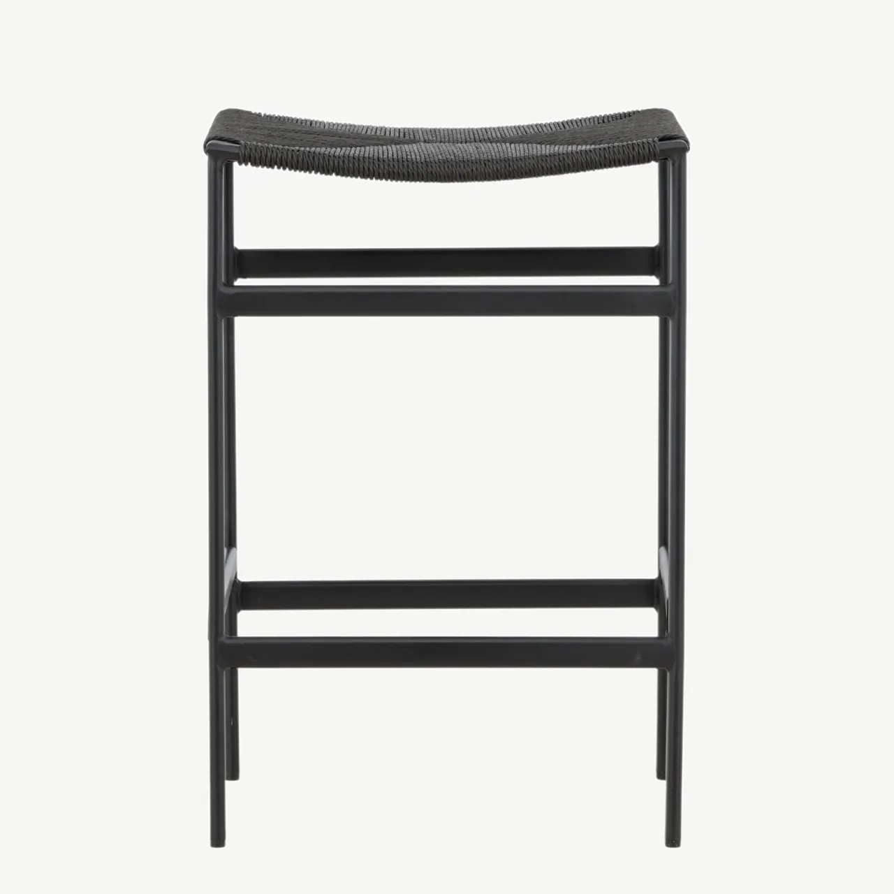 Mustast köiematerjalist istmega baaritool Polly, terasraam (66 cm) - 61125-100