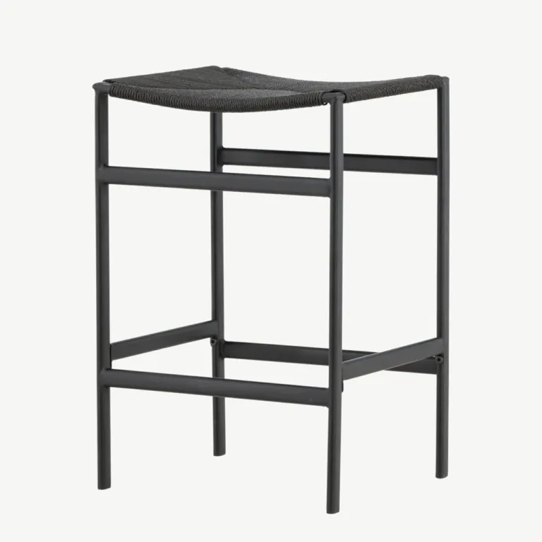 Mustast köiematerjalist istmega baaritool Polly, terasraam (66 cm) - 61125-100