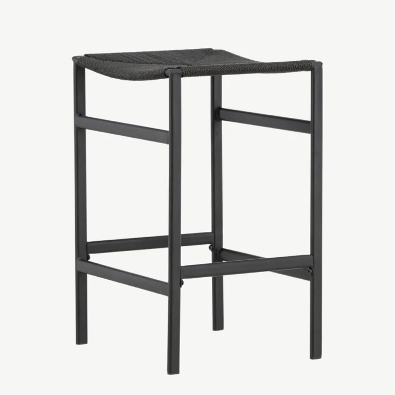 Mustast köiematerjalist istmega baaritool Polly, terasraam (66 cm) - 61125-100