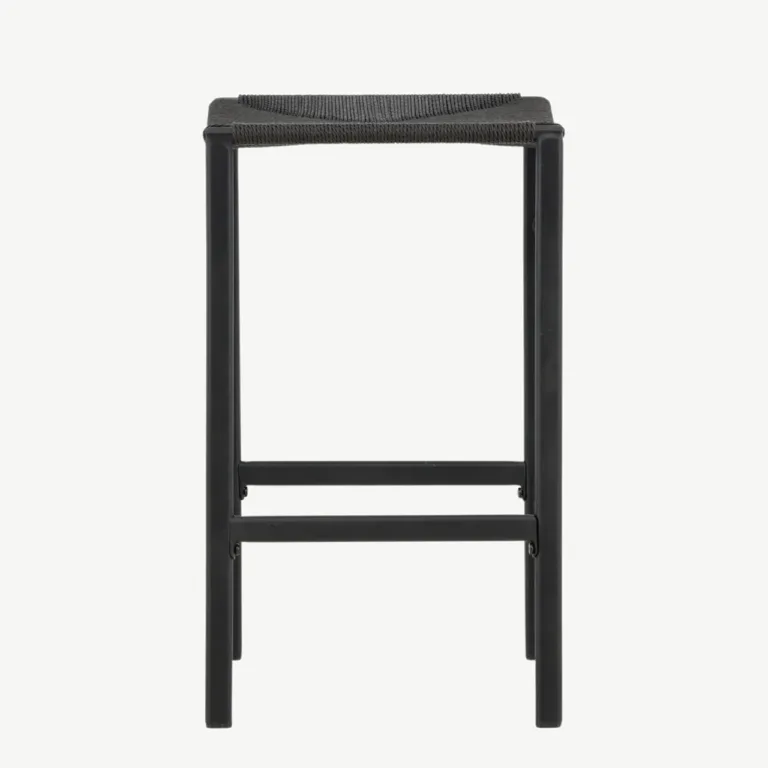 Mustast köiematerjalist istmega baaritool Polly, terasraam (66 cm) - 61125-100