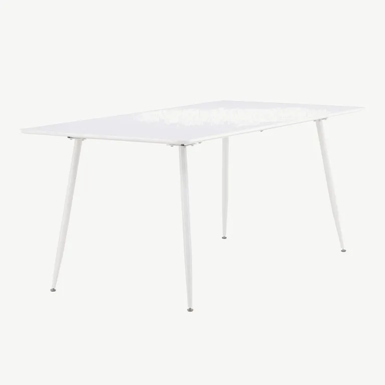 Valge MDF söögilaud Silar (180 × 90 cm, terasjalad) - 61126-101