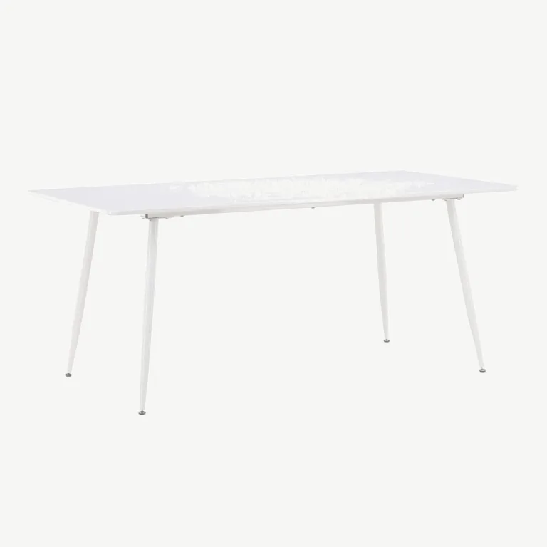 Valge MDF söögilaud Silar (180 × 90 cm, terasjalad) - 61126-101