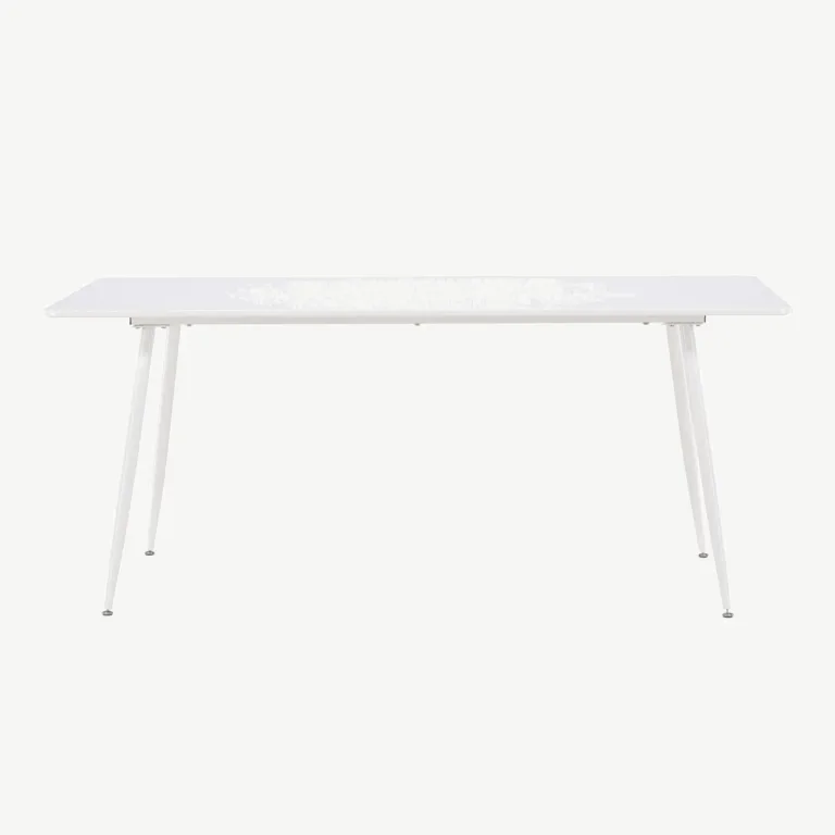 Valge MDF söögilaud Silar (180 × 90 cm, terasjalad) - 61126-101