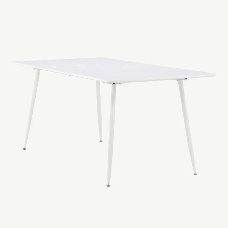 Valge MDF söögilaud Silar (180 × 90 cm, terasjalad) - 61126-101