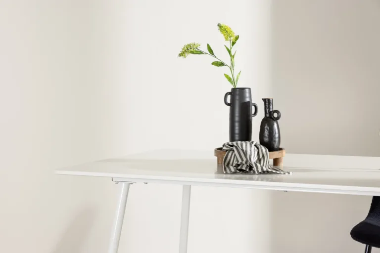 Valge MDF söögilaud Silar (180 × 90 cm, terasjalad) - 61126-101