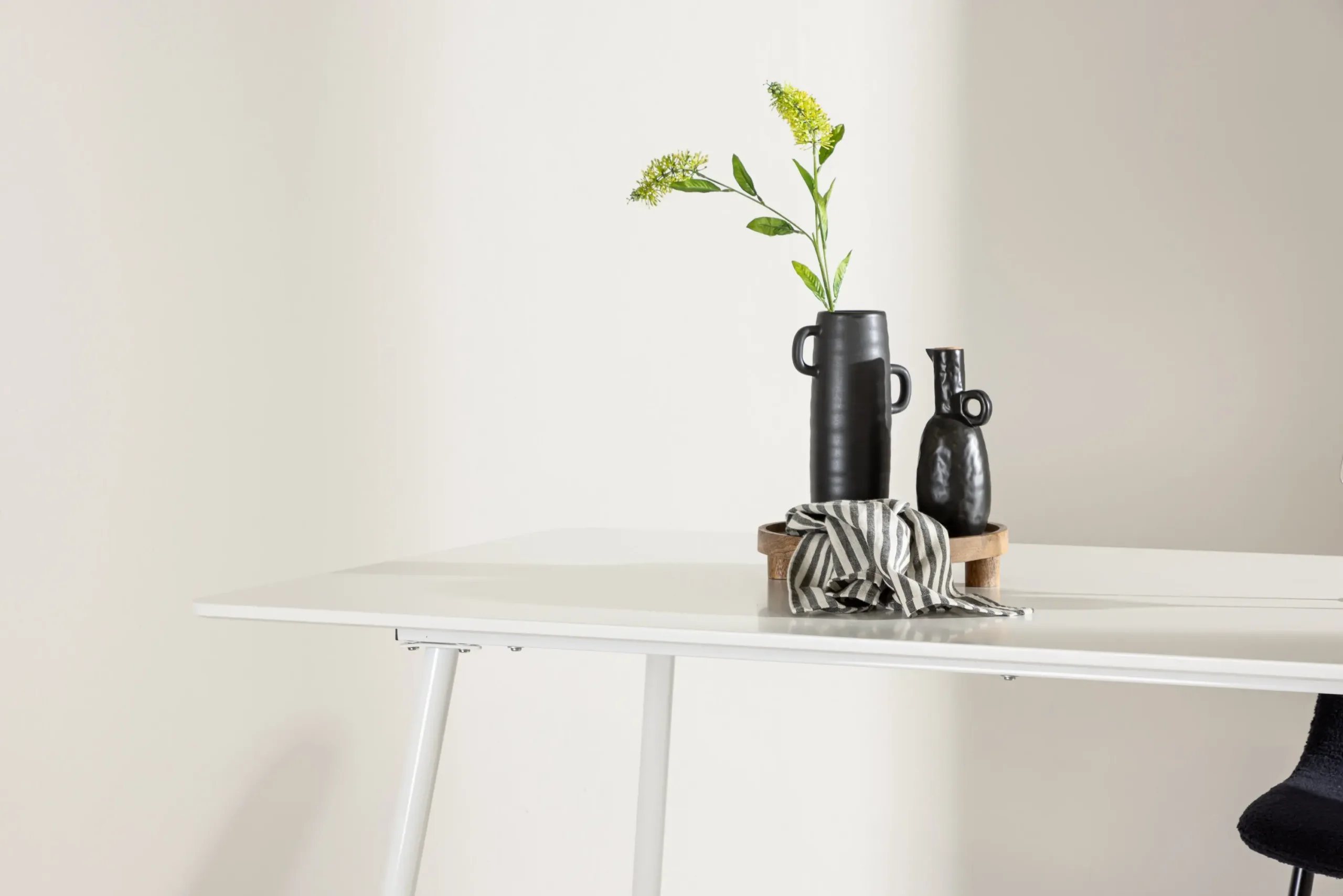 Valge MDF söögilaud Silar (180 × 90 cm, terasjalad) - 61126-101