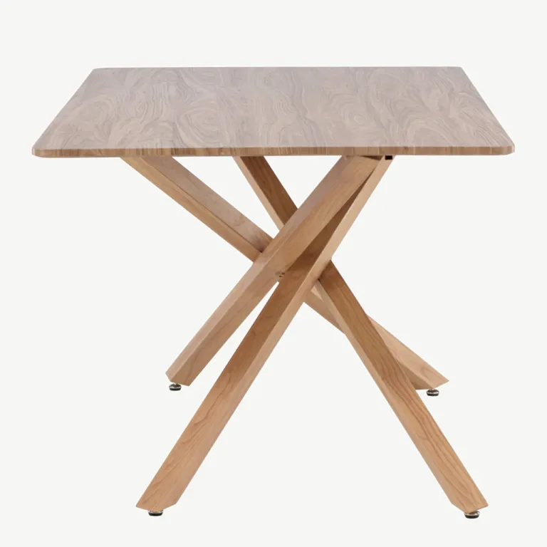 Piazza mokkatooniga söögilaud, MDF ja teras, 180x90 cm - 61127-125