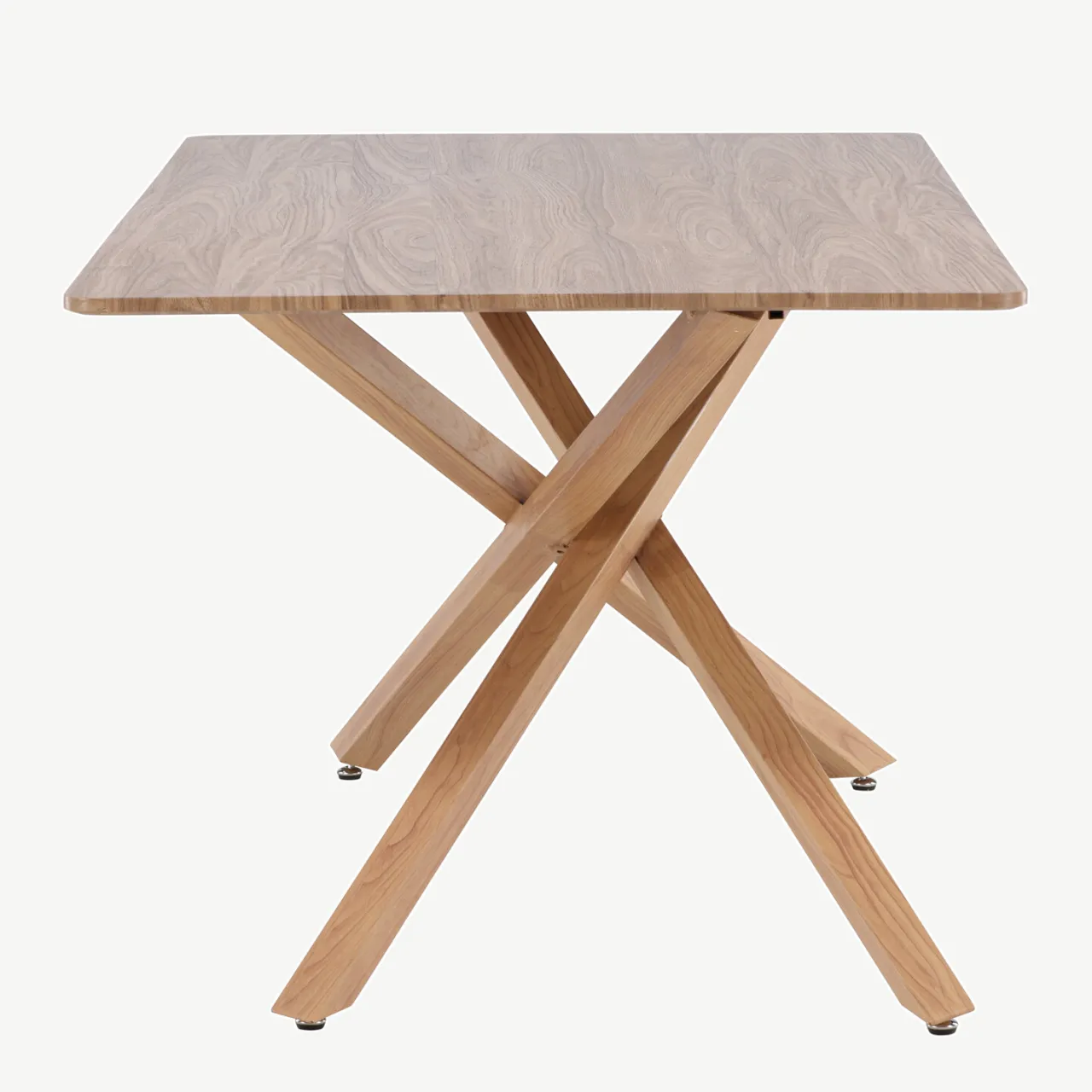 Piazza mokkatooniga söögilaud, MDF ja teras, 180x90 cm - 61127-125