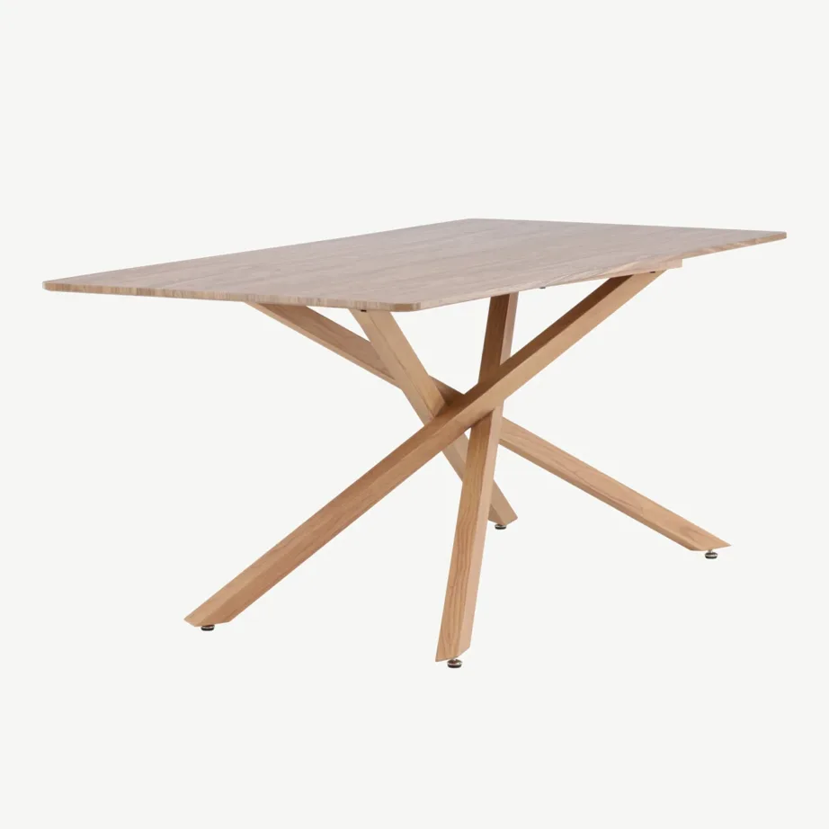 Piazza mokkatooniga söögilaud, MDF ja teras, 180×90 cm, 61127-125