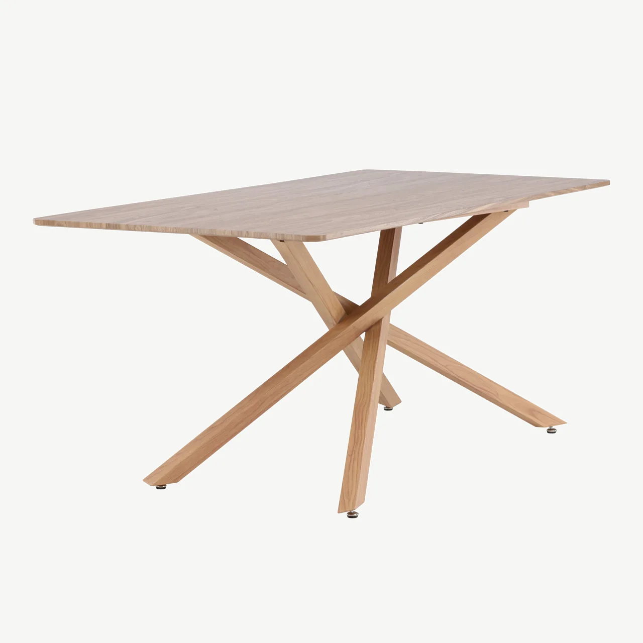 Piazza mokkatooniga söögilaud, MDF ja teras, 180x90 cm - 61127-125