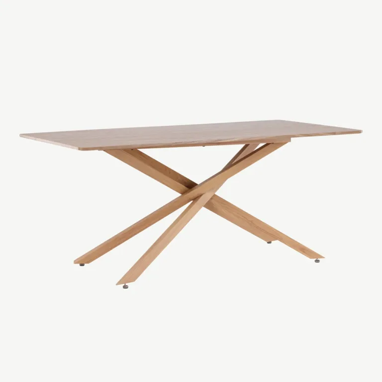 Piazza mokkatooniga söögilaud, MDF ja teras, 180x90 cm - 61127-125