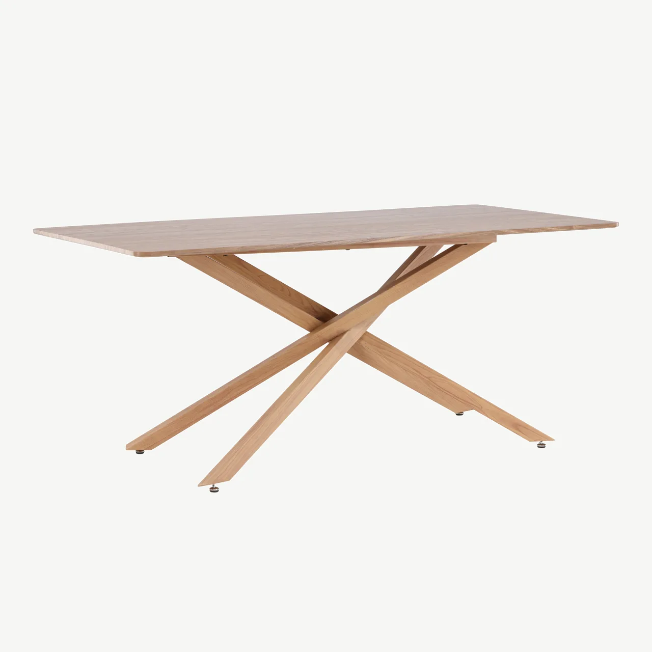 Piazza mokkatooniga söögilaud, MDF ja teras, 180x90 cm - 61127-125