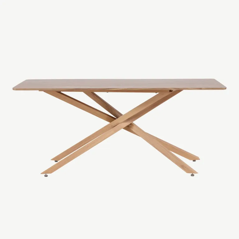 Piazza mokkatooniga söögilaud, MDF ja teras, 180x90 cm - 61127-125