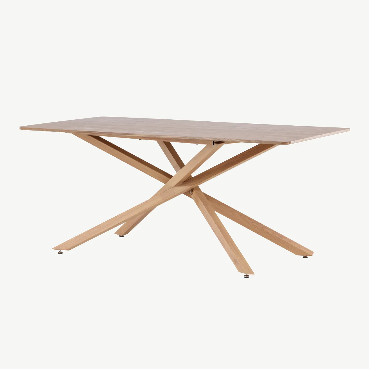 Piazza mokkatooniga söögilaud, MDF ja teras, 180x90 cm - 61127-125