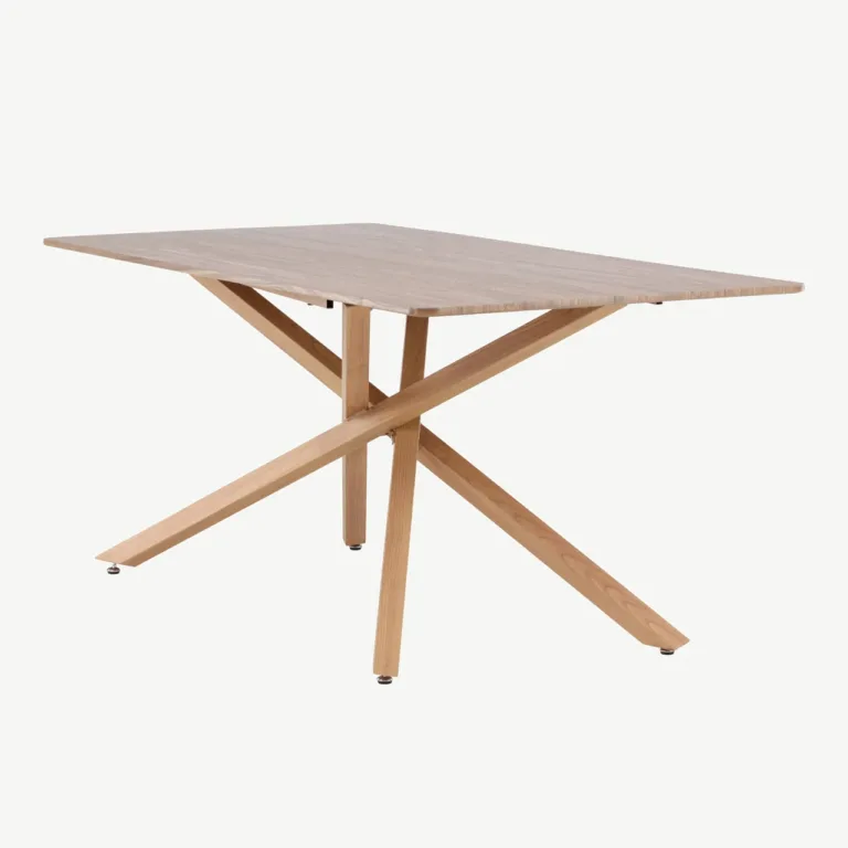 Piazza mokkatooniga söögilaud, MDF ja teras, 180x90 cm - 61127-125