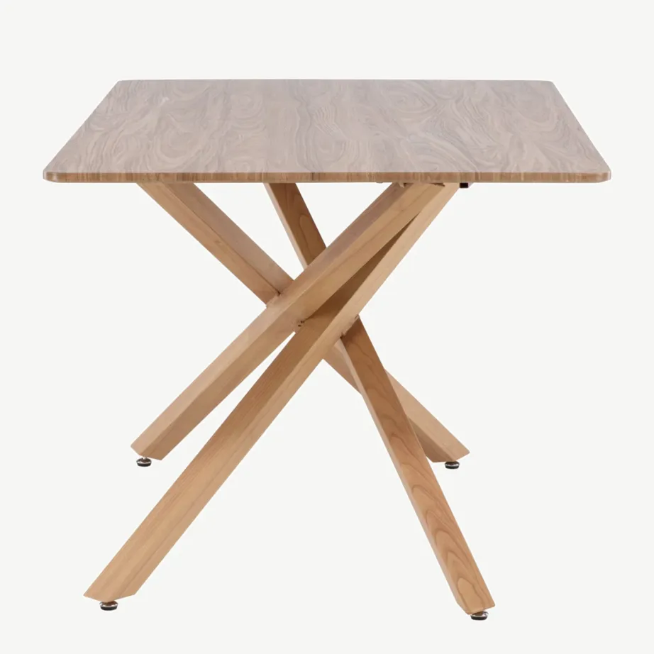 Piazza mokkatooniga söögilaud, MDF ja teras, 180×90 cm, 61127-125 – 7