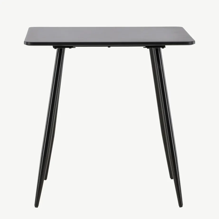 Must MDF-ist söögilaud Polar, terasjalgadega, 75 × 75 cm, 61128-100 – 4