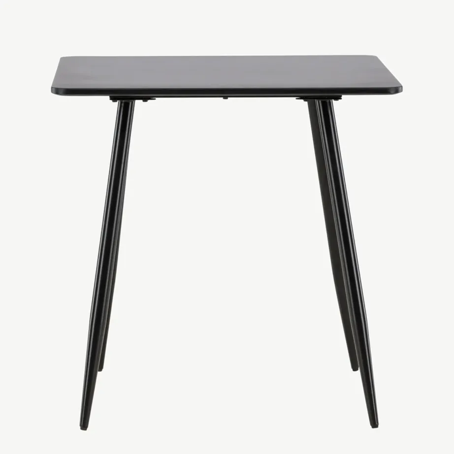 Must MDF-ist söögilaud Polar, terasjalgadega, 75 × 75 cm, 61128-100 – 7