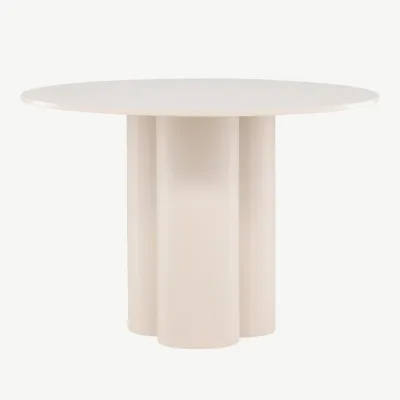 Olivia ümmargune söögilaud, beež, Ø110 cm (MDF) - 61130-102