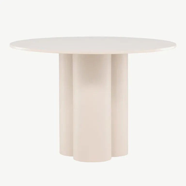 Olivia ümmargune söögilaud, beež, Ø110 cm (MDF) - 61130-102