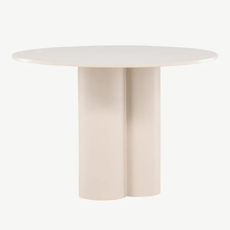 Olivia ümmargune söögilaud, beež, Ø110 cm (MDF) - 61130-102