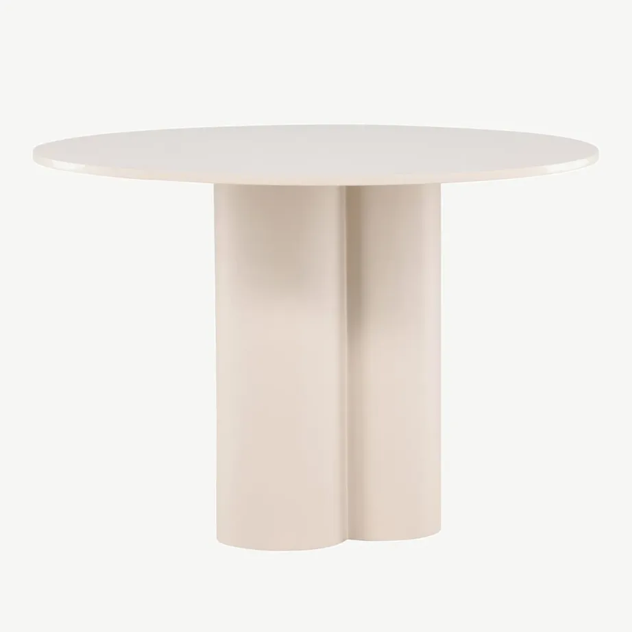 Olivia ümmargune söögilaud, beež, Ø110 cm (MDF), 61130-102 – 3