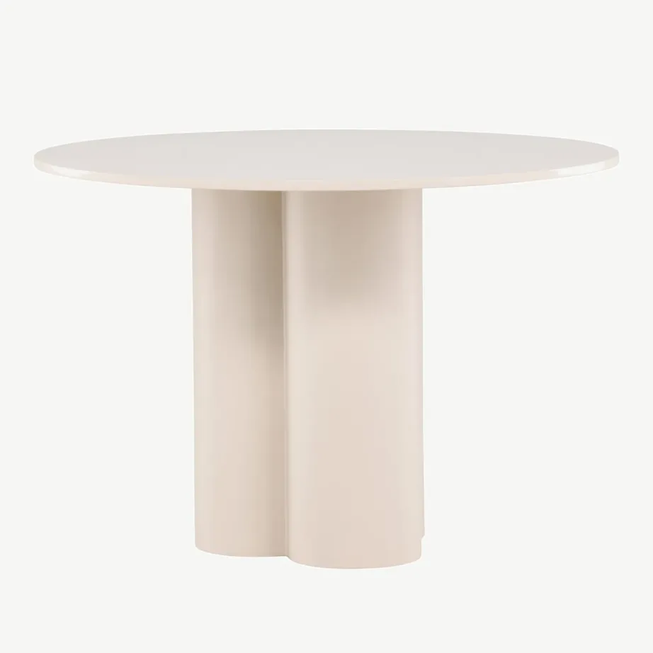 Olivia ümmargune söögilaud, beež, Ø110 cm (MDF), 61130-102 – 5