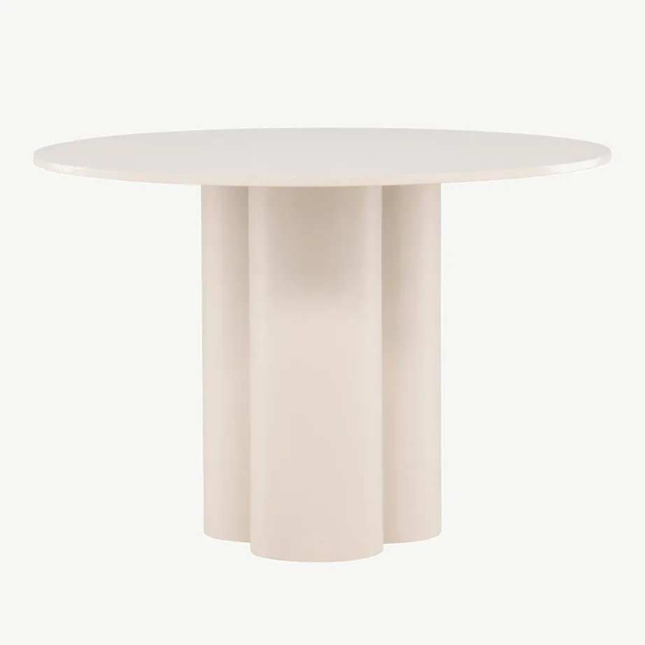 Olivia ümmargune söögilaud, beež, Ø110 cm (MDF), 61130-102 – 6
