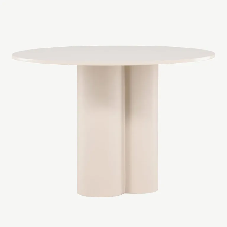 Olivia ümmargune söögilaud, beež, Ø110 cm (MDF) - 61130-102