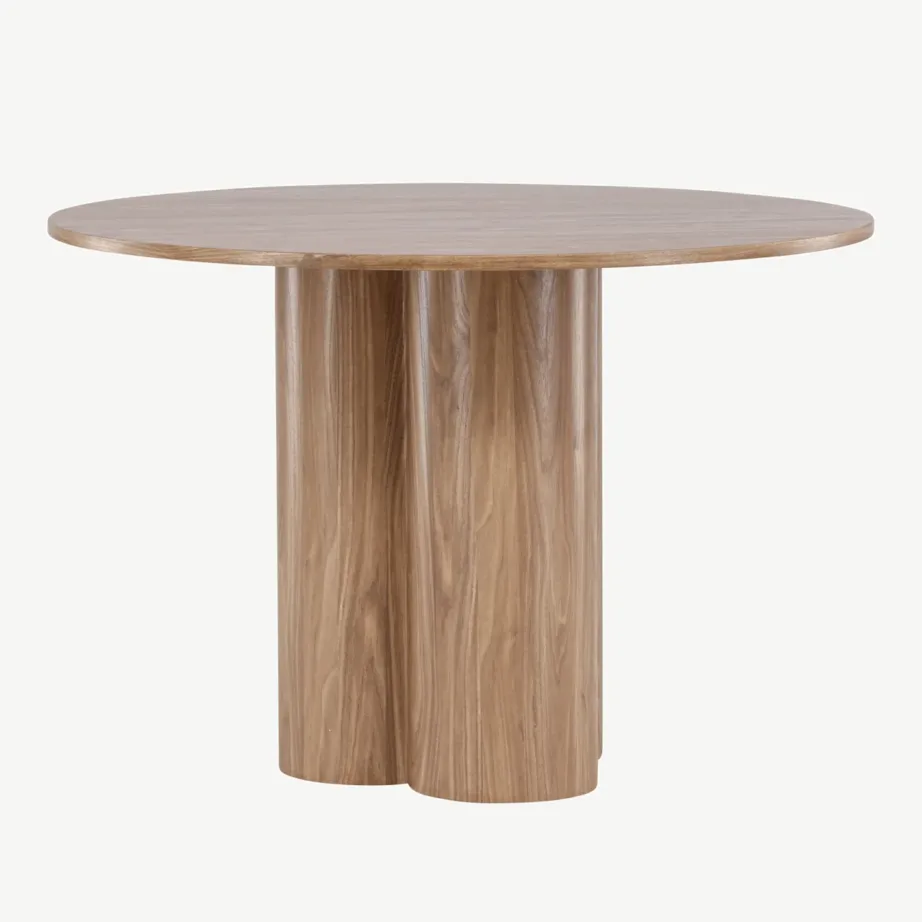 Ümmargune pruun söögilaud Olivia, ø110 cm (MDF), 61130-125 – 2