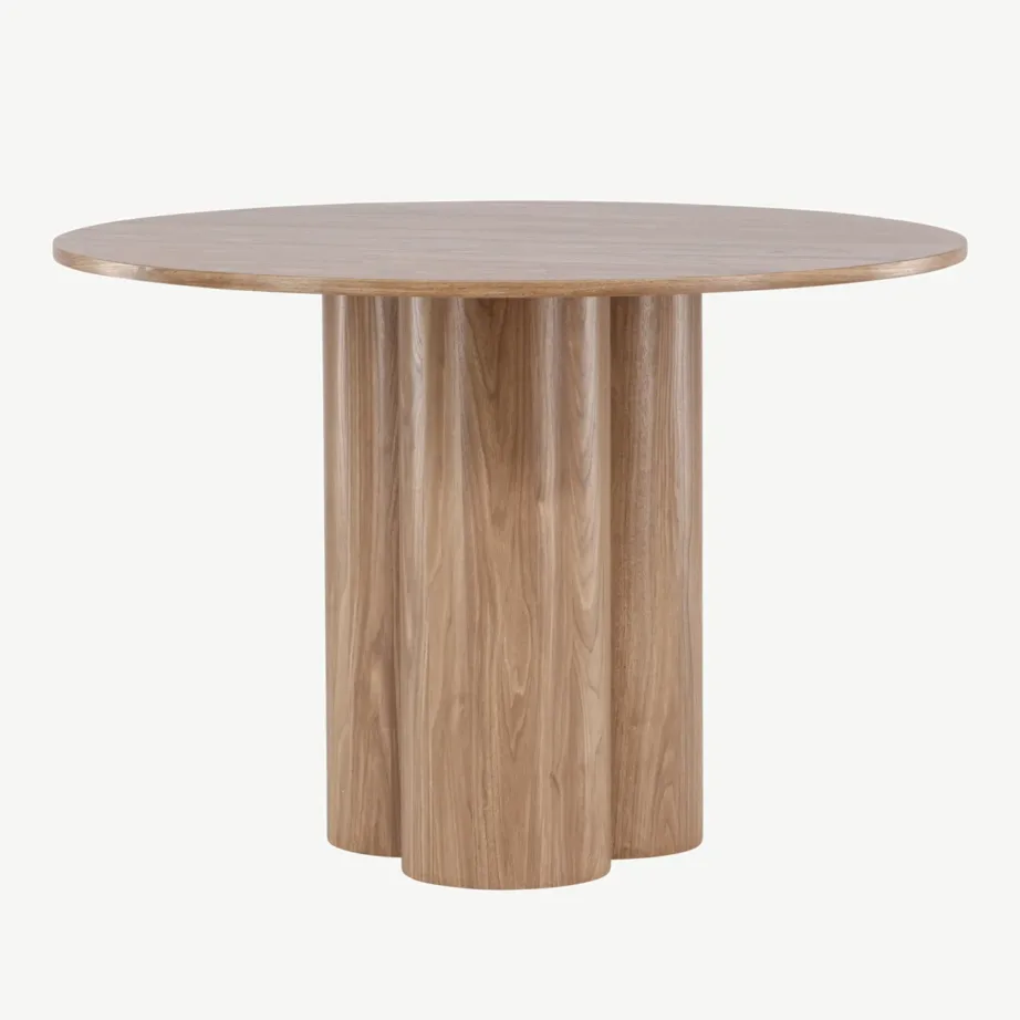 Ümmargune pruun söögilaud Olivia, ø110 cm (MDF), 61130-125 – 3