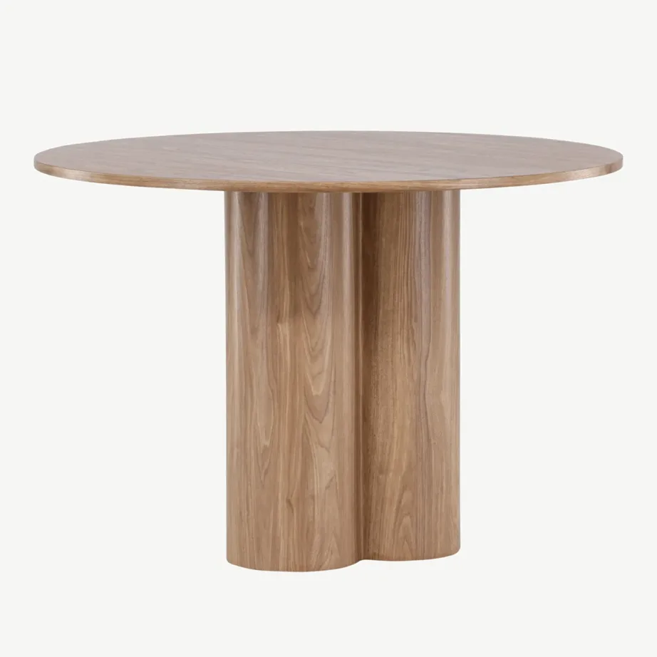 Ümmargune pruun söögilaud Olivia, ø110 cm (MDF), 61130-125 – 4