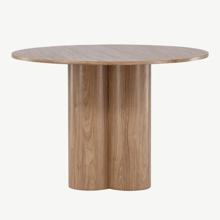 Ümmargune pruun söögilaud Olivia, ø110 cm (MDF), 61130-125 – 5