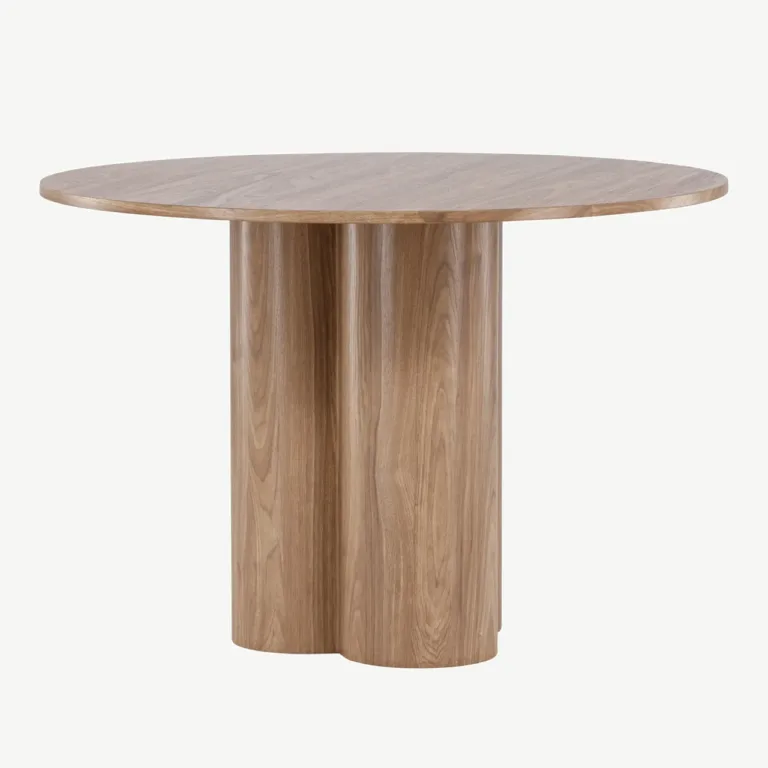 Ümmargune pruun söögilaud Olivia, ø110 cm (MDF) - 61130-125