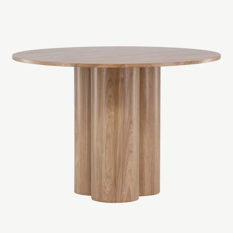 Ümmargune pruun söögilaud Olivia, ø110 cm (MDF) - 61130-125