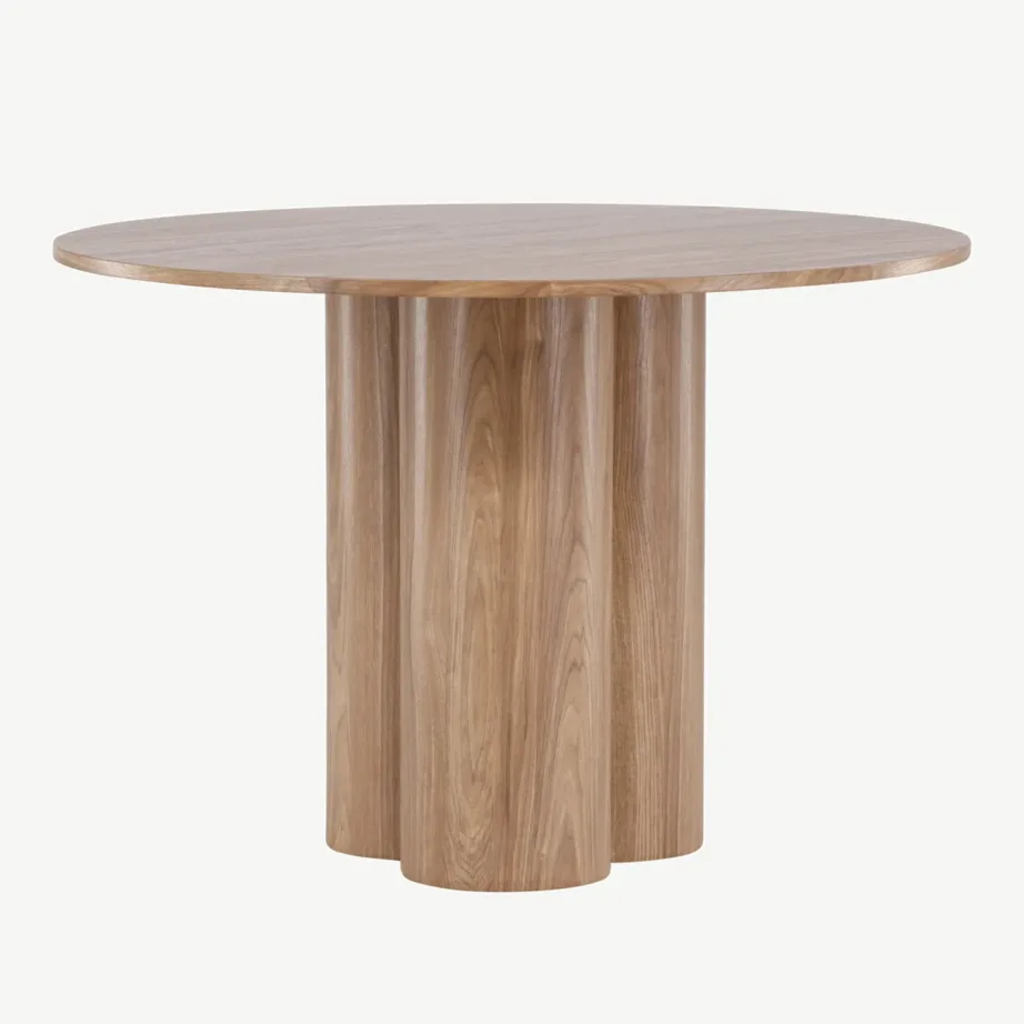 Ümmargune pruun söögilaud Olivia, ø110 cm (MDF), 61130-125 – 6