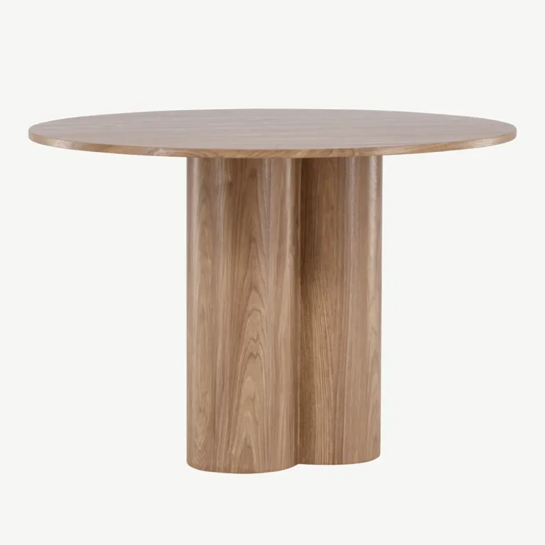 Ümmargune pruun söögilaud Olivia, ø110 cm (MDF) - 61130-125