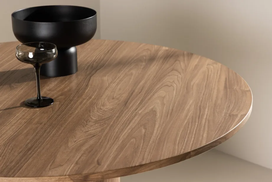 Ümmargune pruun söögilaud Olivia, ø110 cm (MDF), 61130-125 – 11