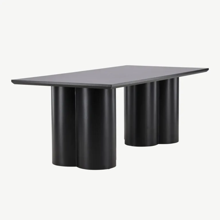 Must MDF-ist Olivia söögilaud, 210 × 100 cm, kandiline lauaplaat - 61131-100