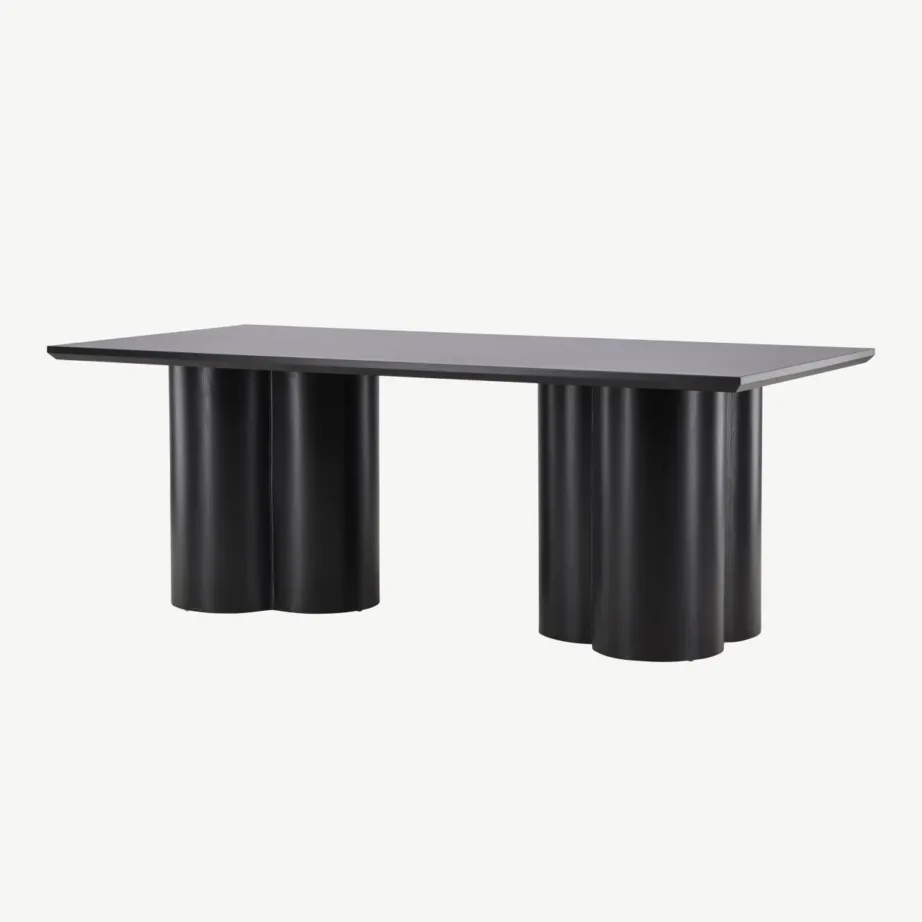 Must MDF-ist Olivia söögilaud, 210 × 100 cm, kandiline lauaplaat, 61131-100 – 5