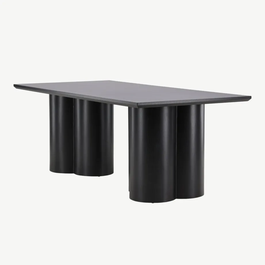 Must MDF-ist Olivia söögilaud, 210 × 100 cm, kandiline lauaplaat, 61131-100 – 6