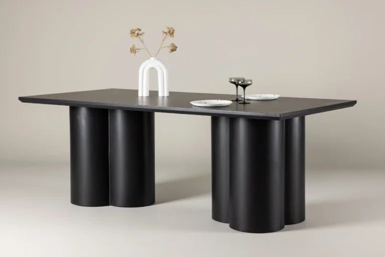 Must MDF-ist Olivia söögilaud, 210 × 100 cm, kandiline lauaplaat - 61131-100