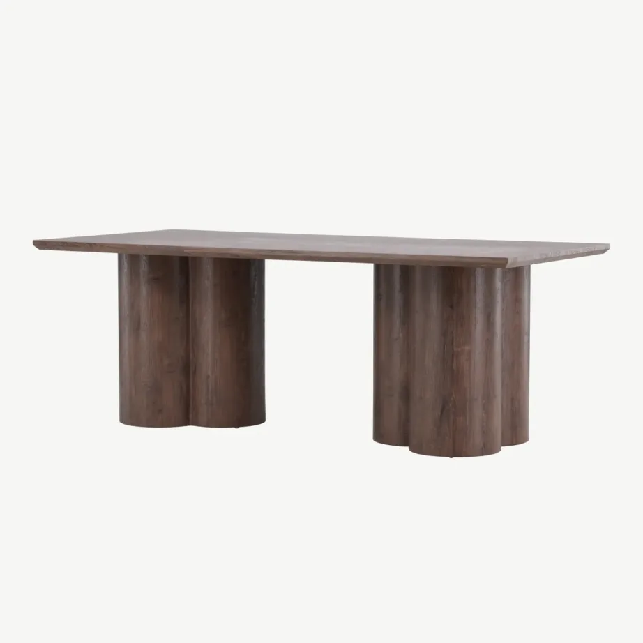 Mokka toonis MDF-ist söögilaud Olivia, 100 × 210 cm, 61131-125 – 5