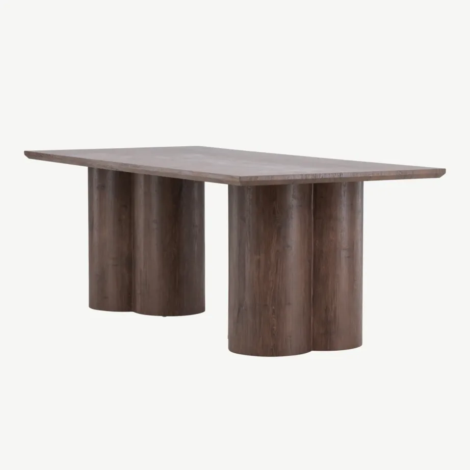 Mokka toonis MDF-ist söögilaud Olivia, 100 × 210 cm, 61131-125 – 6