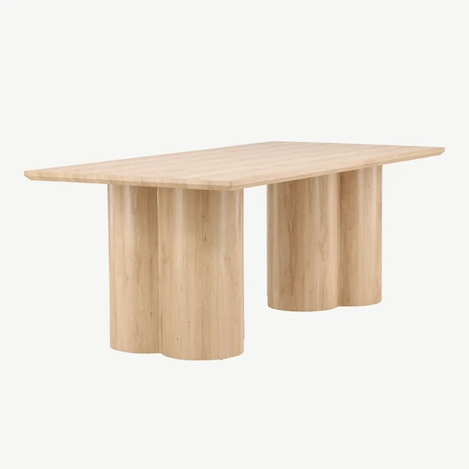 Olivia söögilaud MDF-ist, looduslik toon, 210 x 100 cm, 61131-130