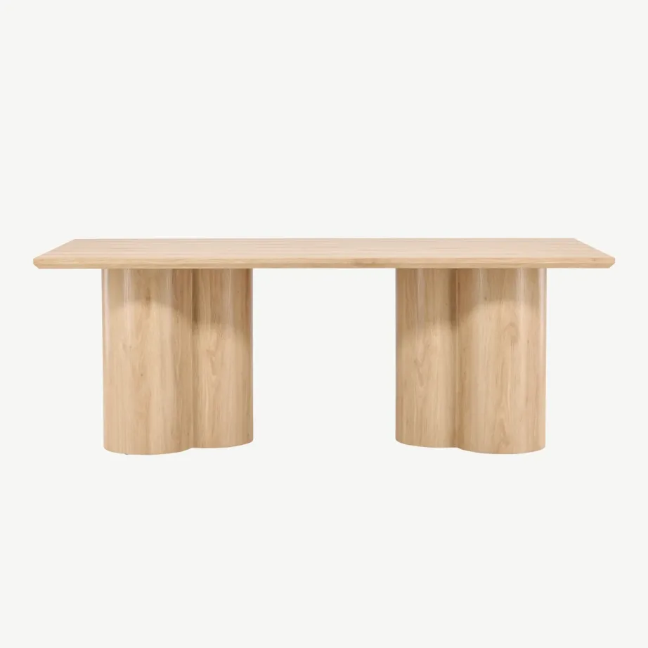 Olivia söögilaud MDF-ist, looduslik toon, 210 x 100 cm, 61131-130 – 4